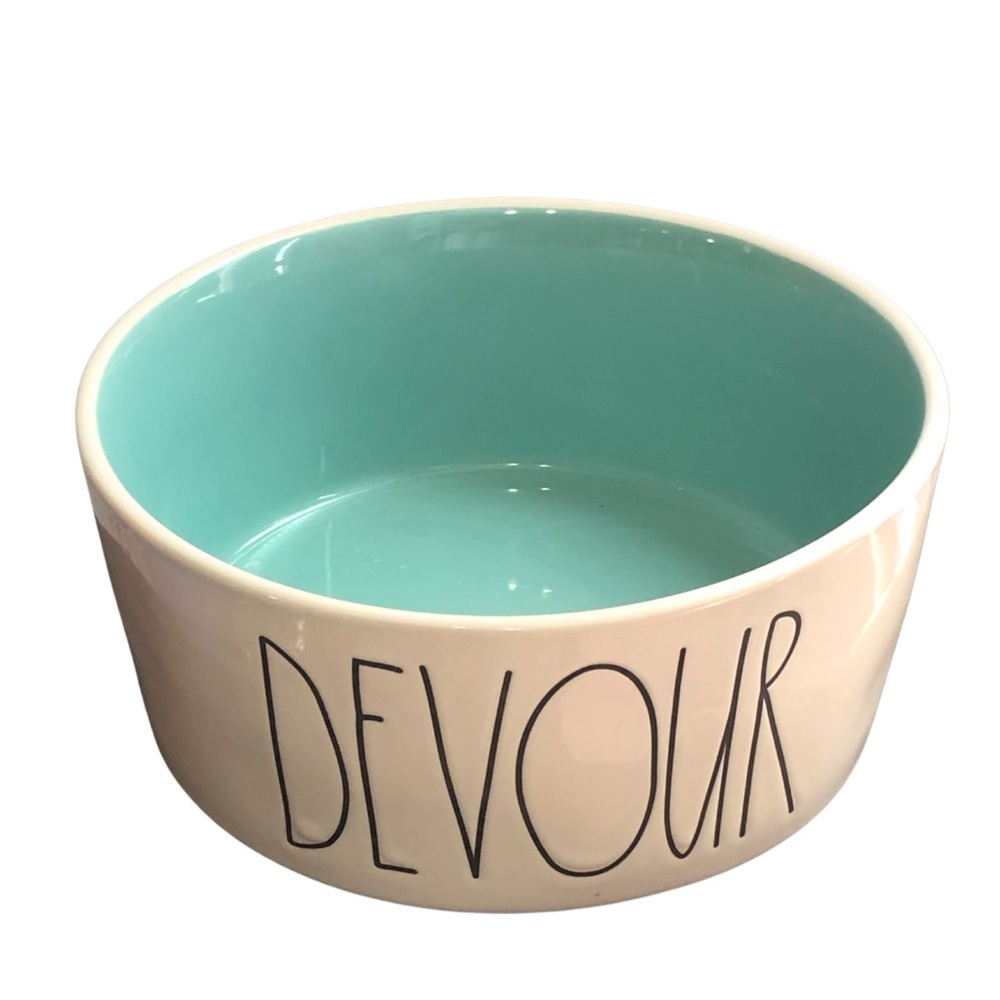 🌈host pick🌈 Large Rae Dunn by Magenta DEVOUR pet bowl 8”